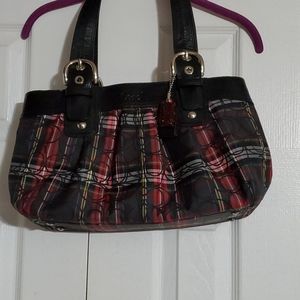 Coach Tartan Soho handbag with matching wristlet